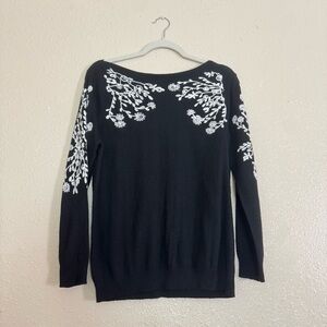 Rain + Rose Sabo Angora Blend Embroidered Accent Pullover Sweater